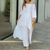 Conjunto de Linho Feminino Longo com Cintura Alta
