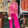 Conjunto Feminino Colorido de Chiffon