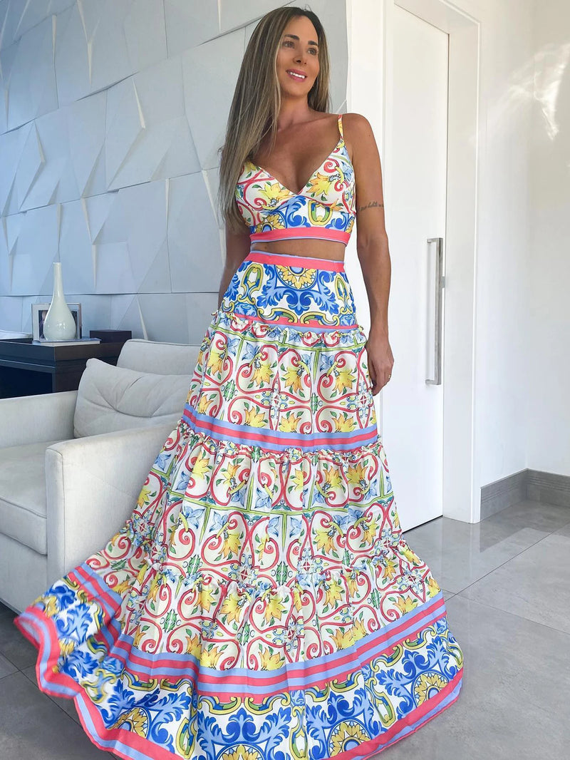 Conjunto Feminino Estampado Dianelle