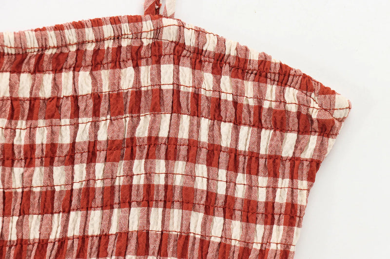 Conjunto Feminino com Saia Longa Xadrez
