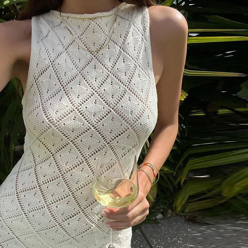 Vestido de Malha Sem Mangas Vanelle