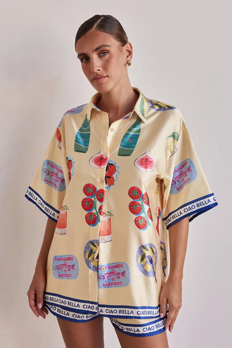 Conjunto Feminino Curto de Cetim