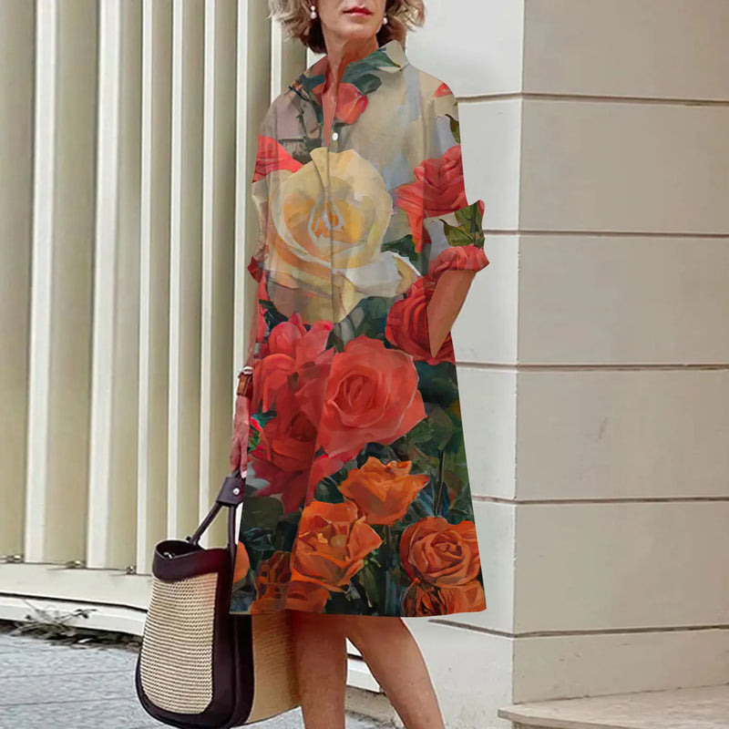 Vestido Midi Estampado Claribel