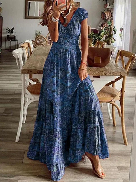Vestido Longo Estampado Halina