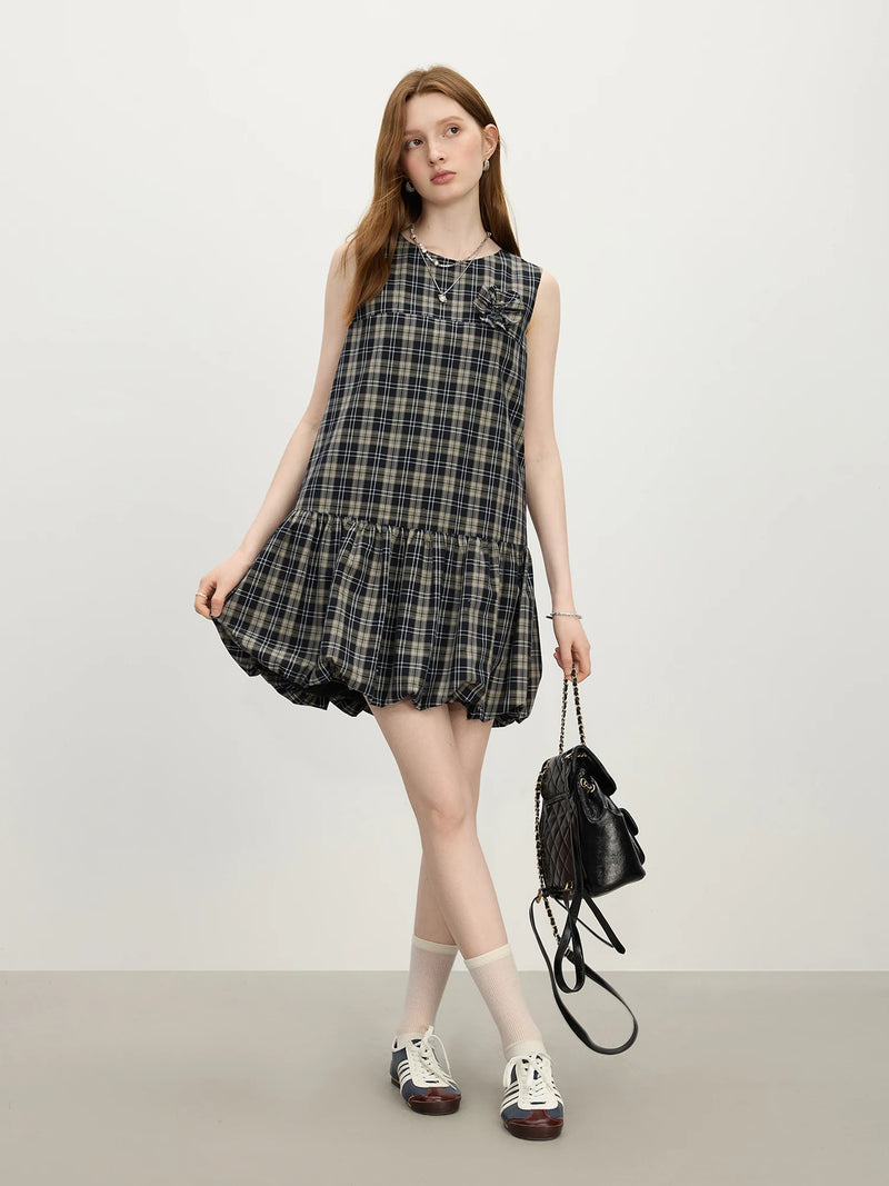 Vestido Curto Xadrez