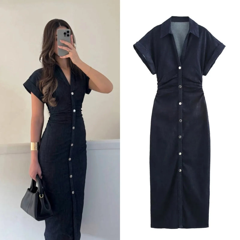 Vestido Chemise Midi Aurélienne