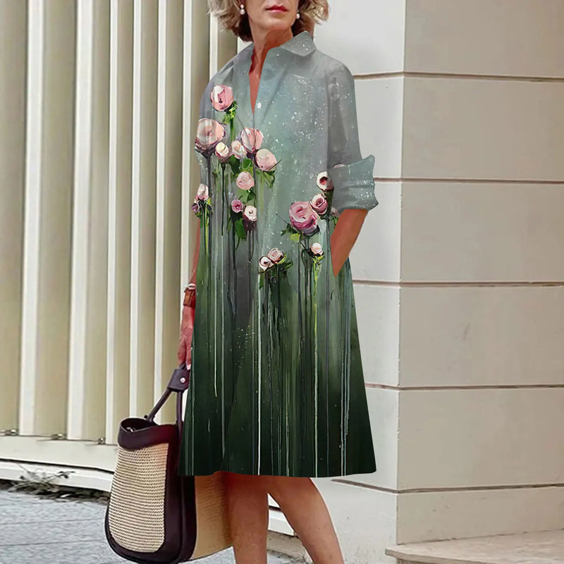 Vestido Midi Estampado Claribel