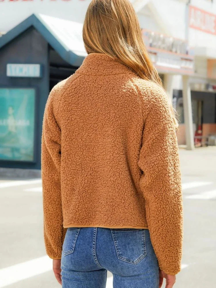 Jaqueta Feminina de Inverno Lã Aconchegante