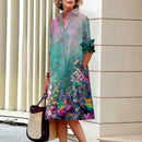 Vestido Midi Estampado Claribel