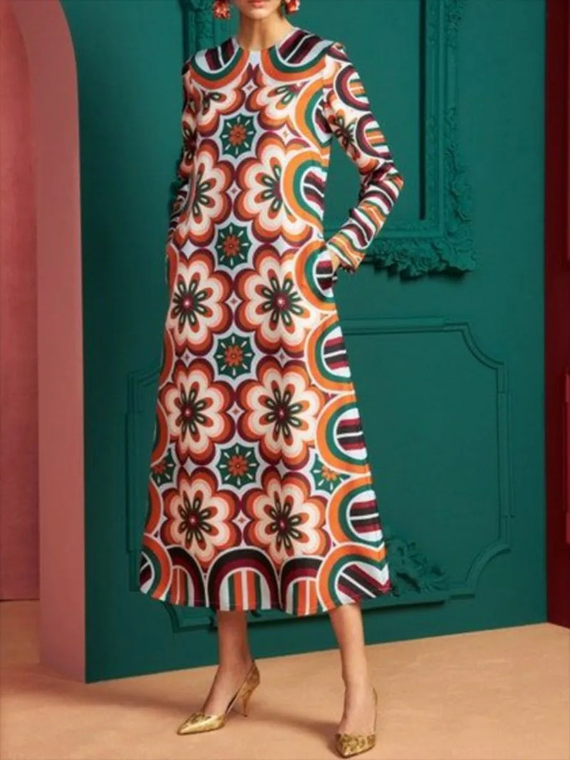 Vestido Longo Estampado Cassilda