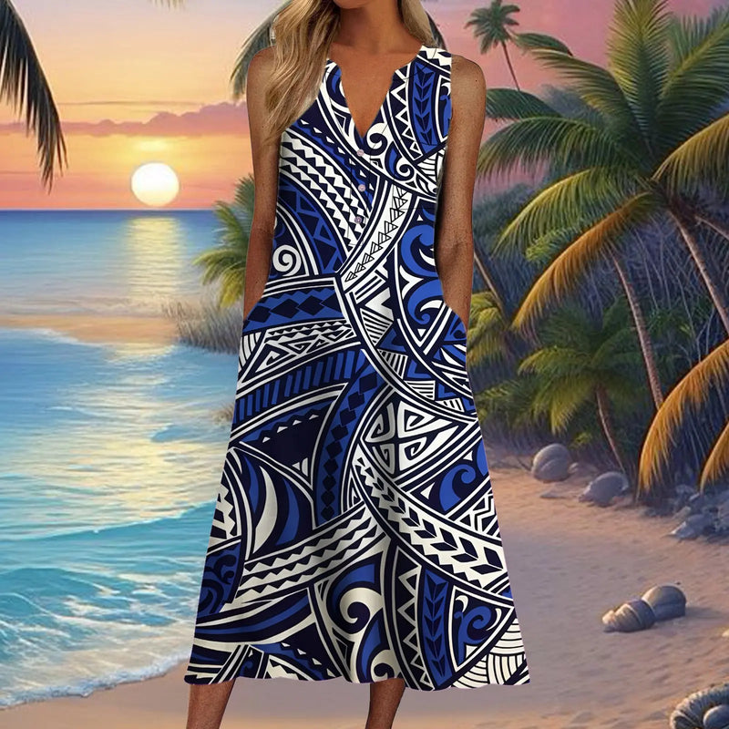 Vestido Midi Estampado Nélia