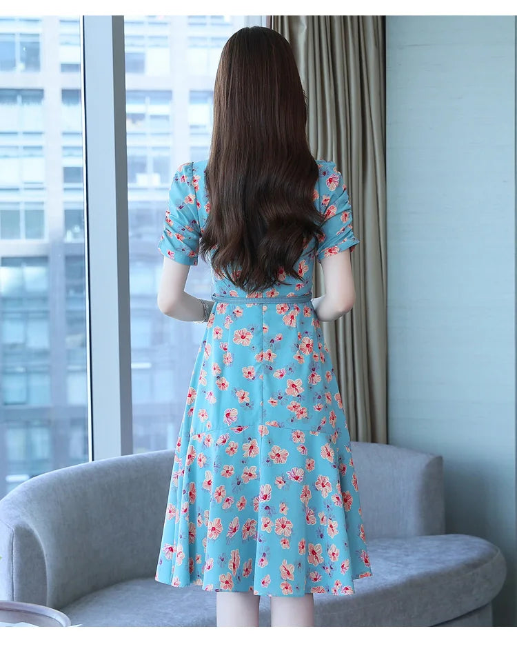 Vestido Midi Estampado Elvianne