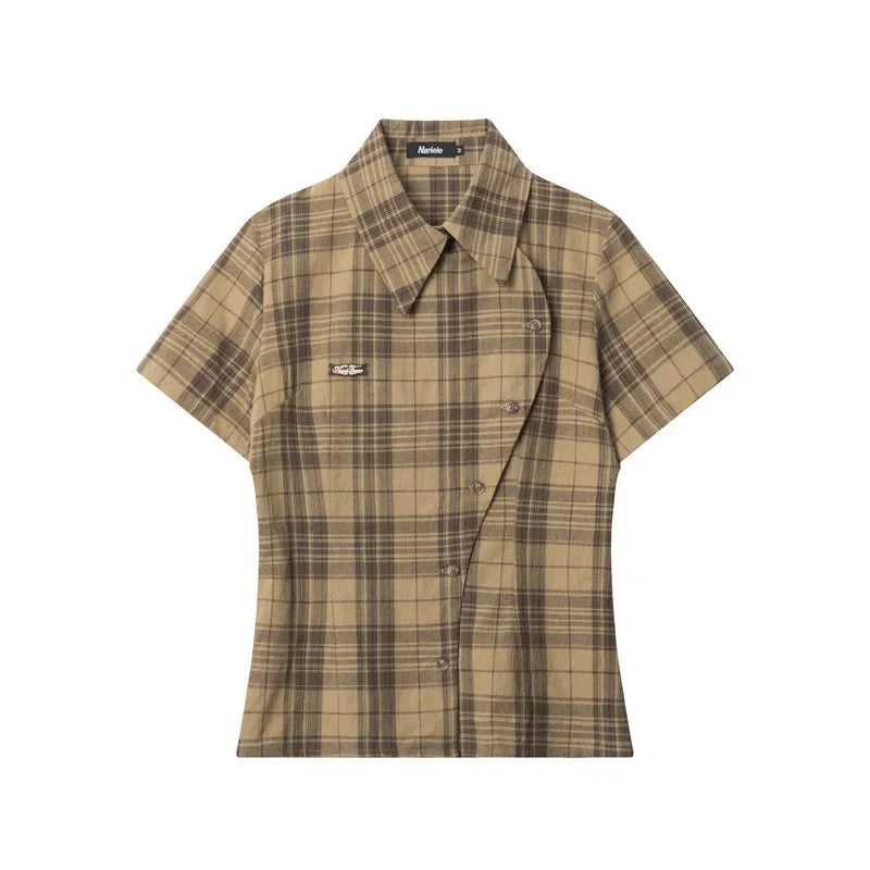 Camisa Feminina Xadrez Meridiane