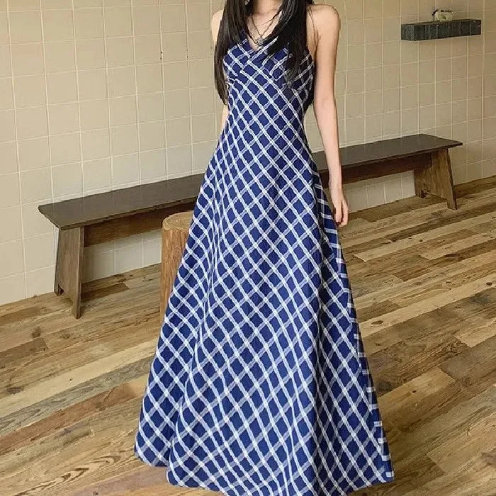 Vestido Longo Xadrez