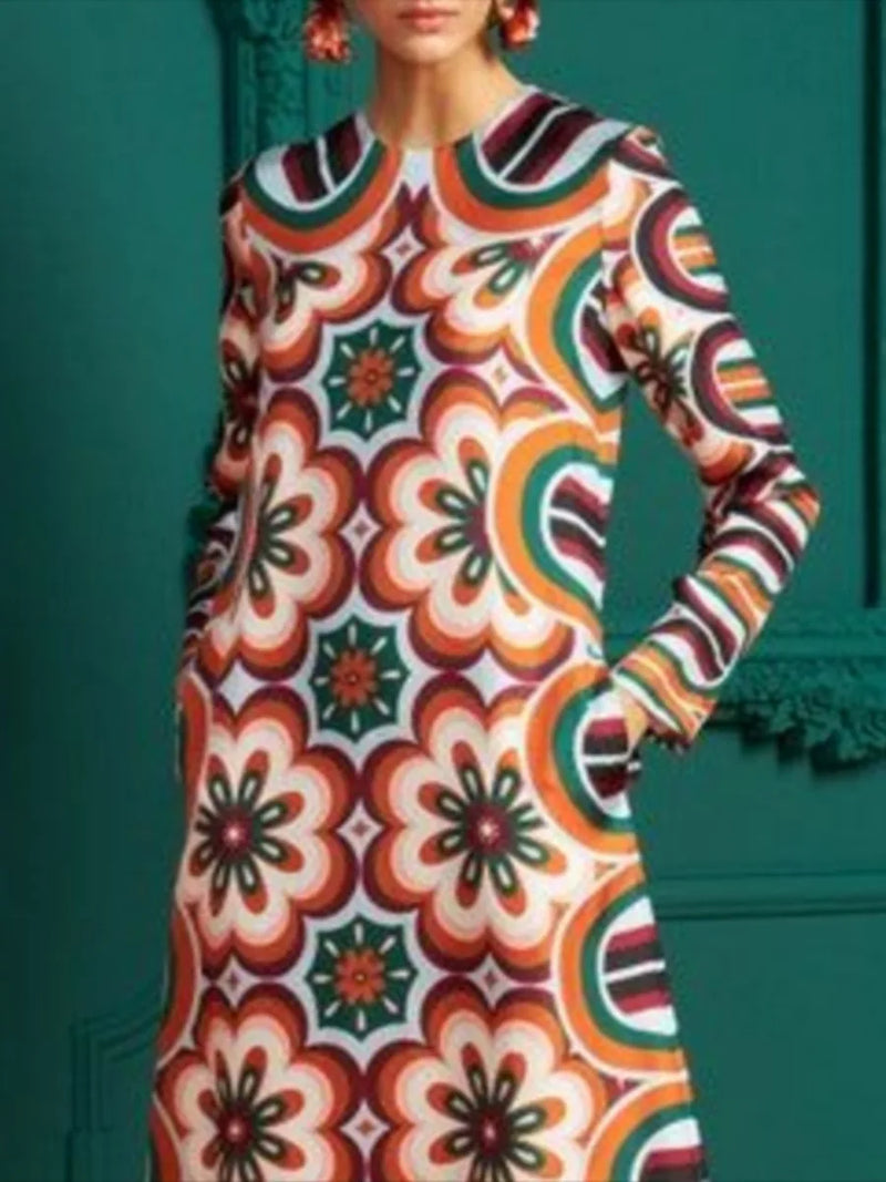 Vestido Longo Estampado Cassilda
