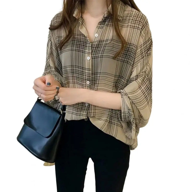 Camisa Feminina Xadrez Odelina