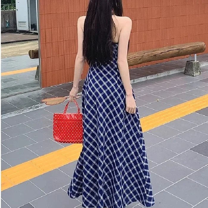 Vestido Longo Xadrez