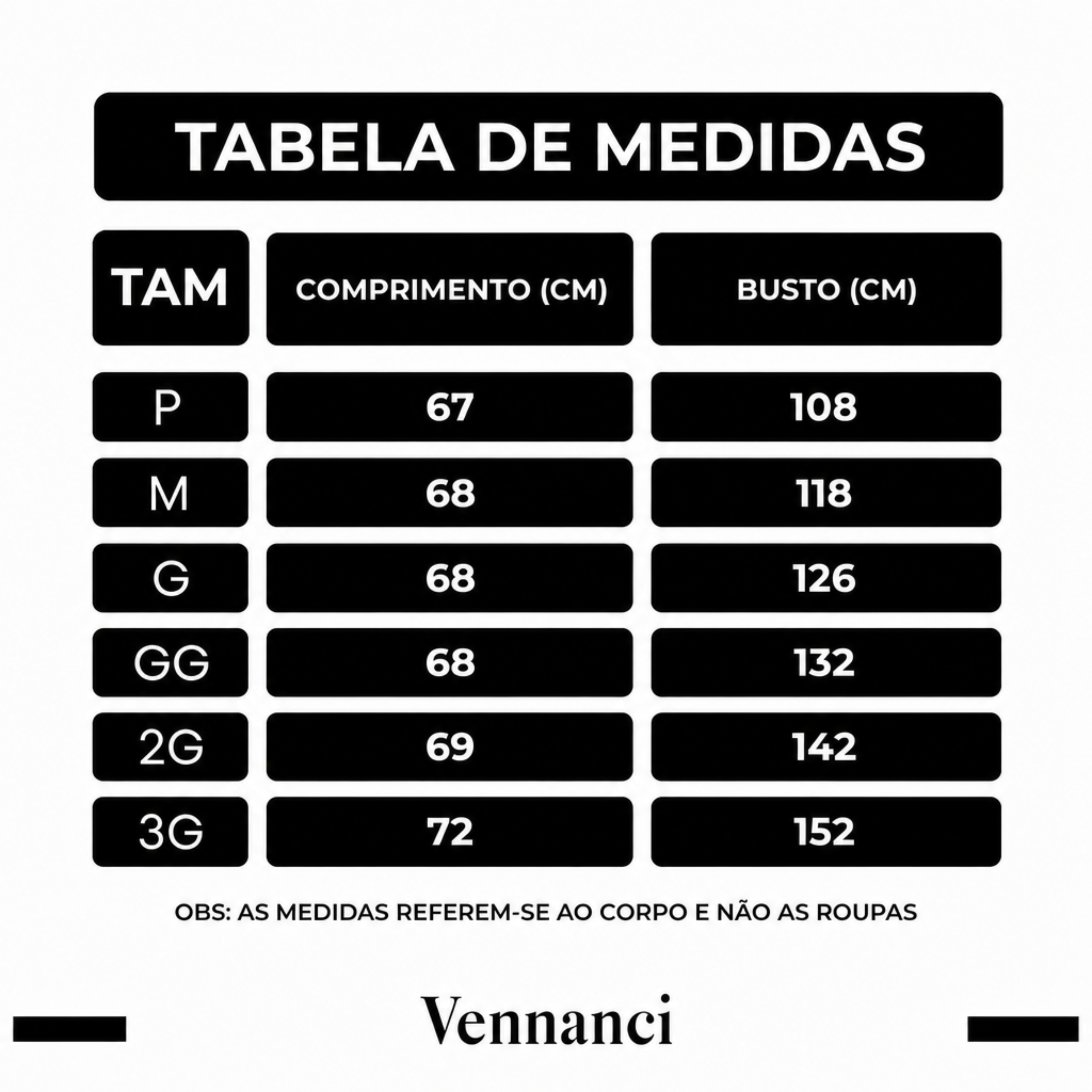 Guia de Tamanhos
