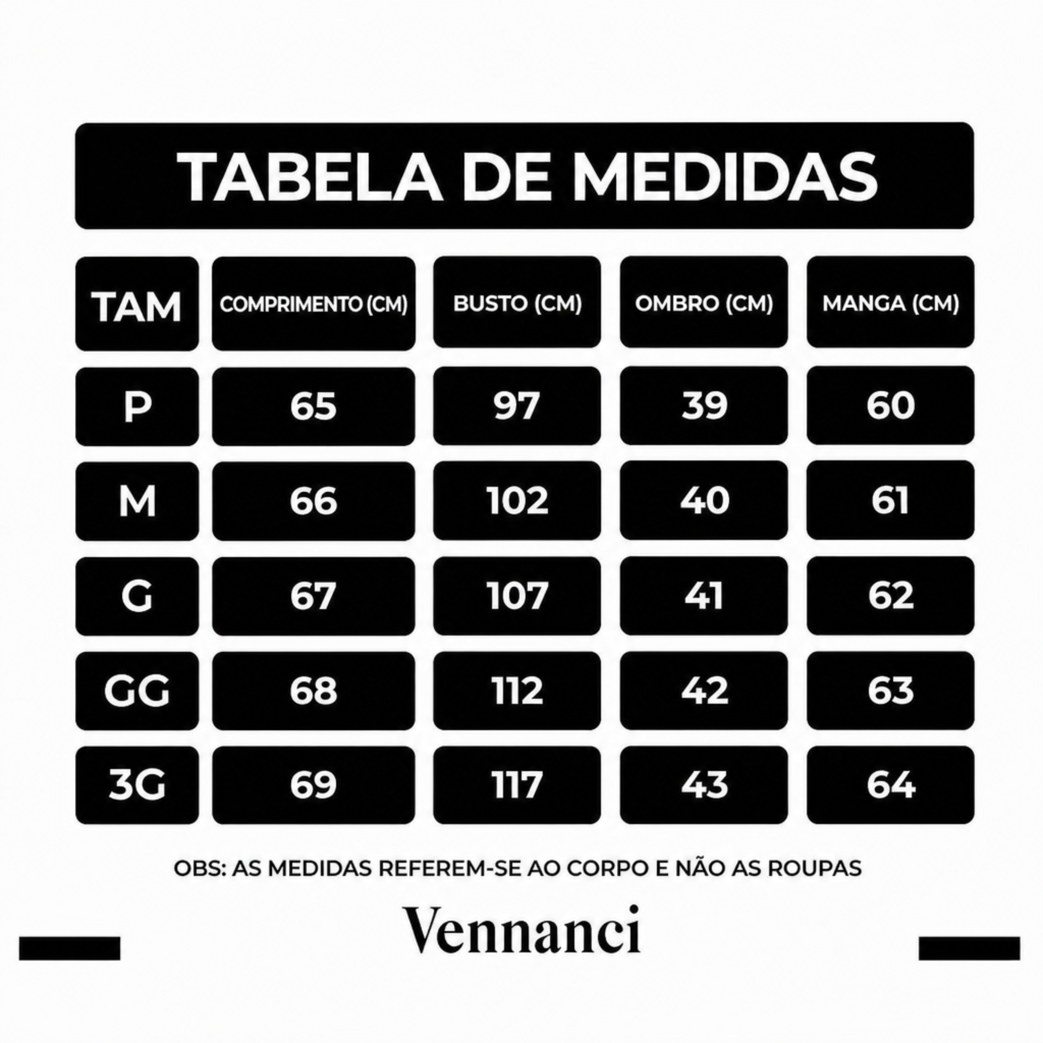 Guia de Tamanhos