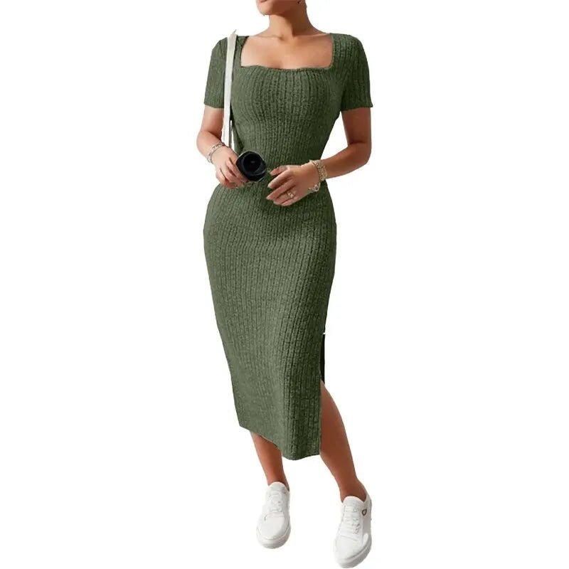 Vestido Feminino de Pescoço Quadrado - Vennanci