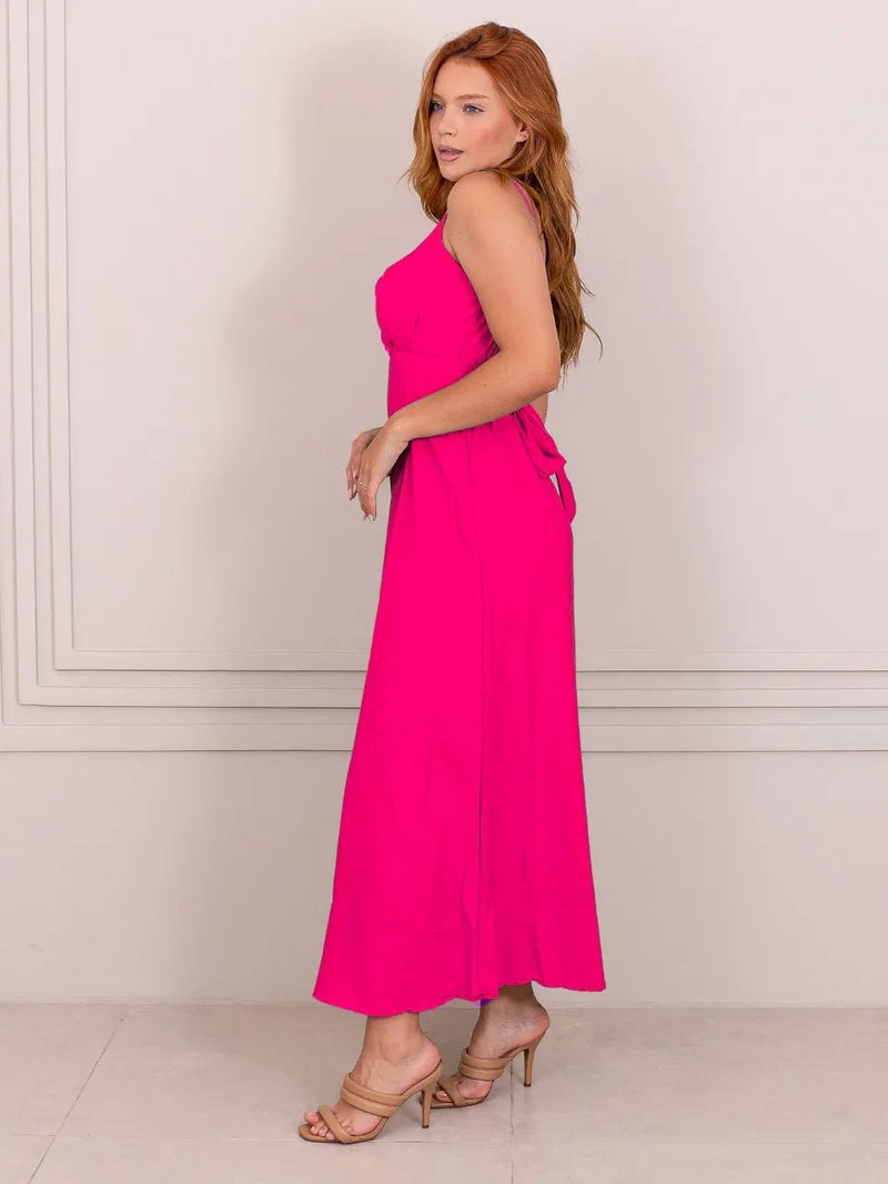 Vestido Feminino Longo com Laço - Vennanci