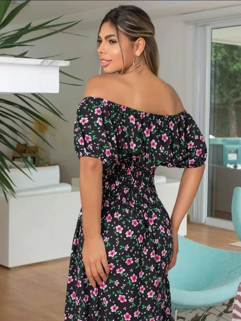 Vestido Feminino Longo Estampado Lilian - Vennanci