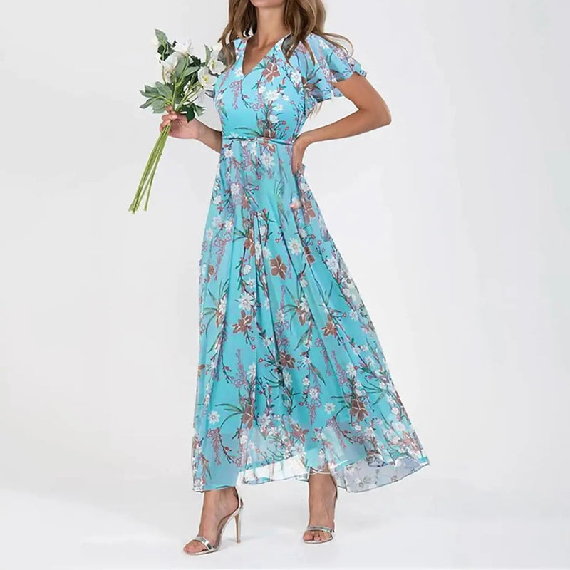 Vestido Feminino Longo Floral Elisabete - Vennanci