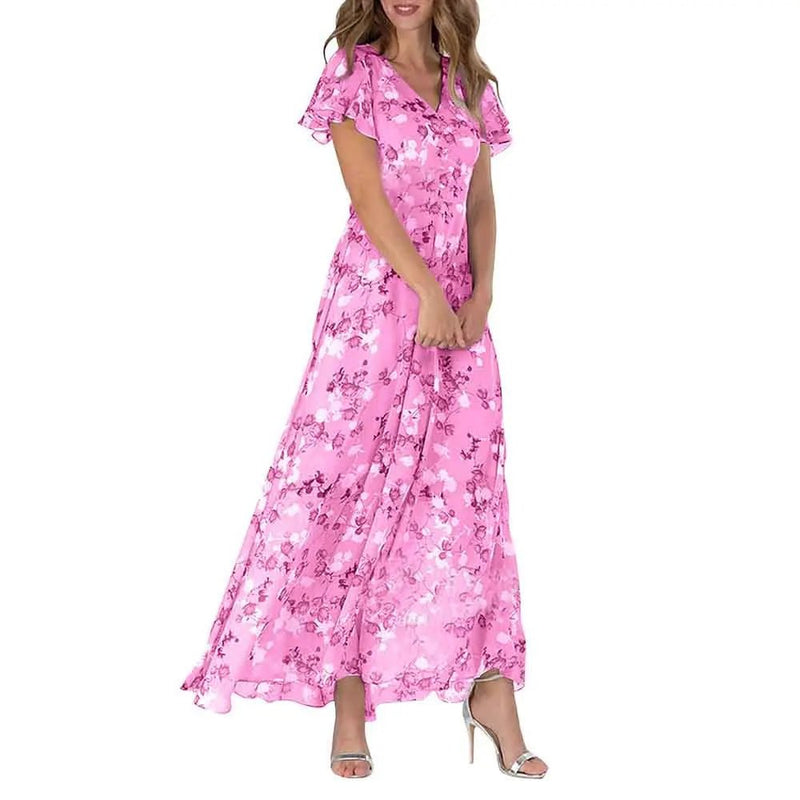 Vestido Feminino Longo Floral Elisabete - Vennanci