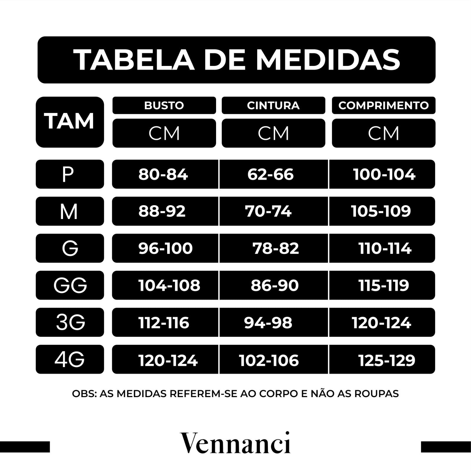 Guia de Tamanhos