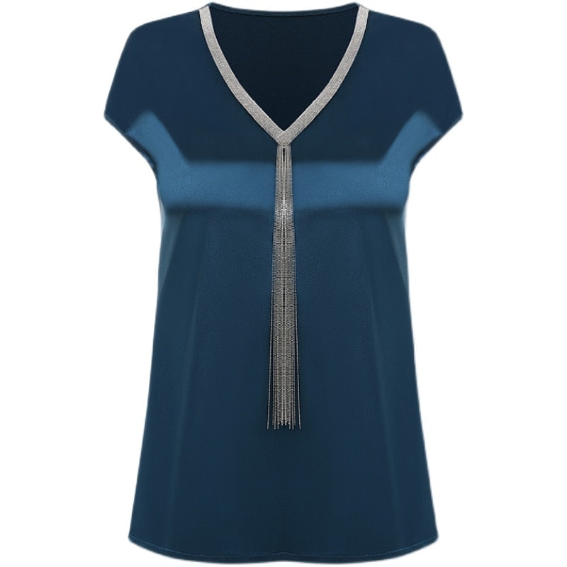 Blusa Feminina Social De Cetim - Jenine Savaroni