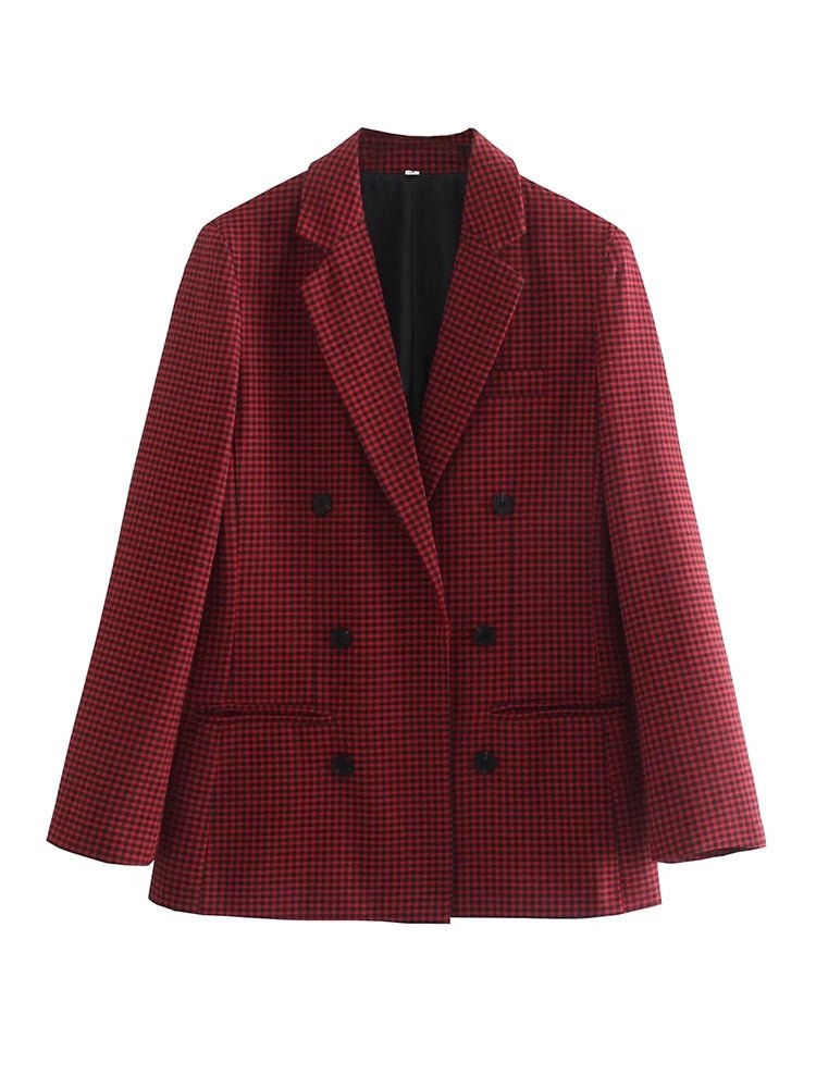 Blazer Feminino Em Xadrez - Vennanci