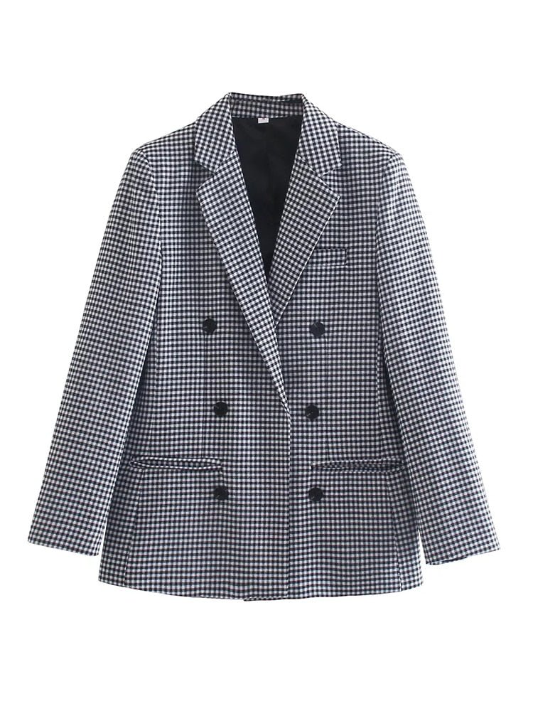 Blazer Feminino Em Xadrez - Vennanci