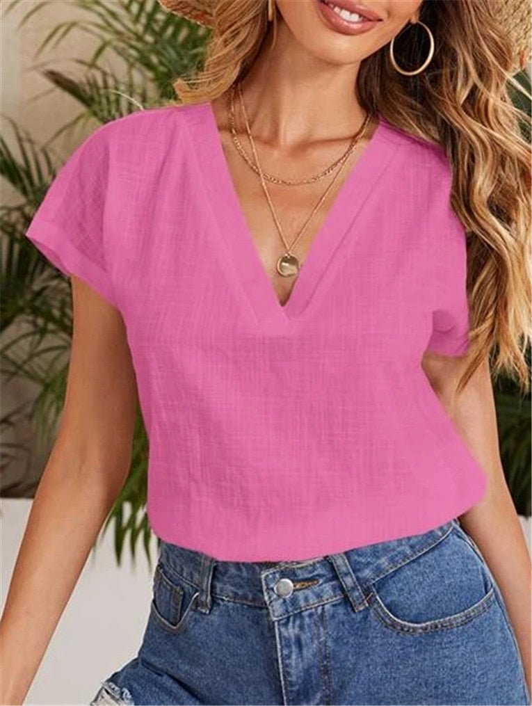 Blusa De Linho Feminina - Eliz - Vennanci