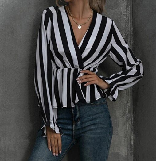 Blusa Longa Feminina Listrada - Vennanci