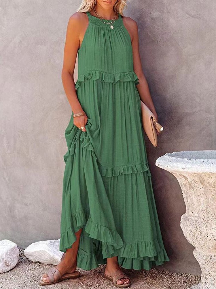 Vestido Longo Babado - Vennanci